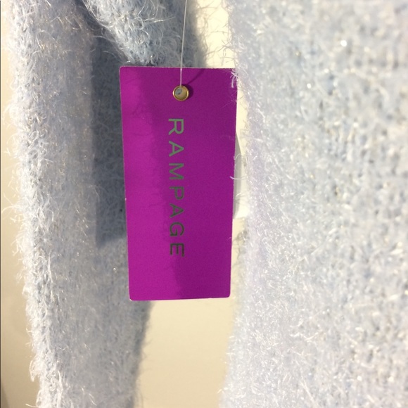 Brand new Ice blue fuzzy sweater w shine soft cozy - Picture 8 of 8